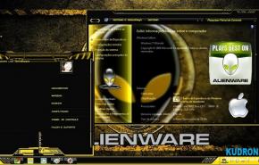 Тема на Windows 7: Alienware yellow