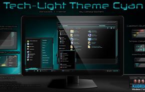 Тема на Windows 7: Tech-Light-Cyan