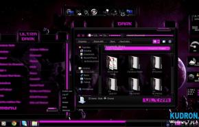 Тема на Windows 7: Pink Ultra Dark