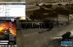 Тема на  Windows 7: World of tanks