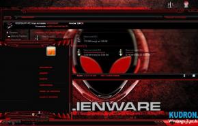 Тема на Windows 7: Novo tema Alienware red