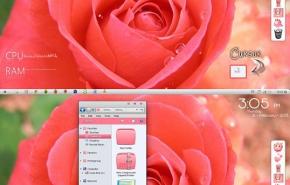 Тема на Windows 7: ScreenShot Rose Pink