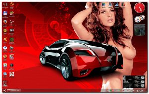 Тема для Windows 7 Audi + иконки|Theme for Windows Seven Audi Red