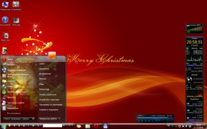 Новогодняя тема оформления для вашей Windows 7 Dark7 XMas Edition